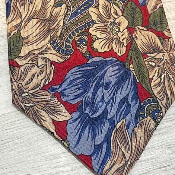 Marsh Creek Cravate Floral French Tapestry Necktie 100% Silk - Picture 6 of 7